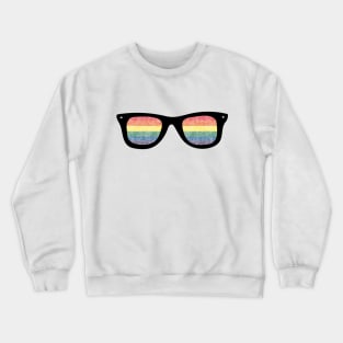 Pride Flag Sun Glasses Design Crewneck Sweatshirt